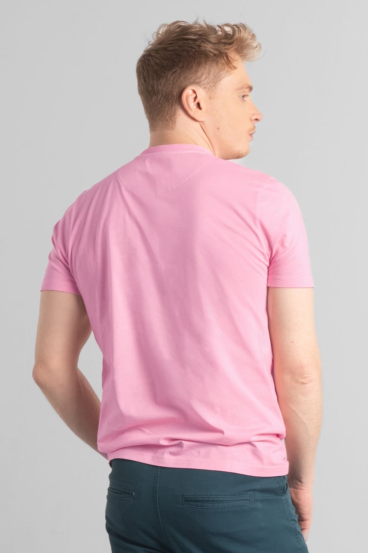 Short Sleeve Henley Washed Tee