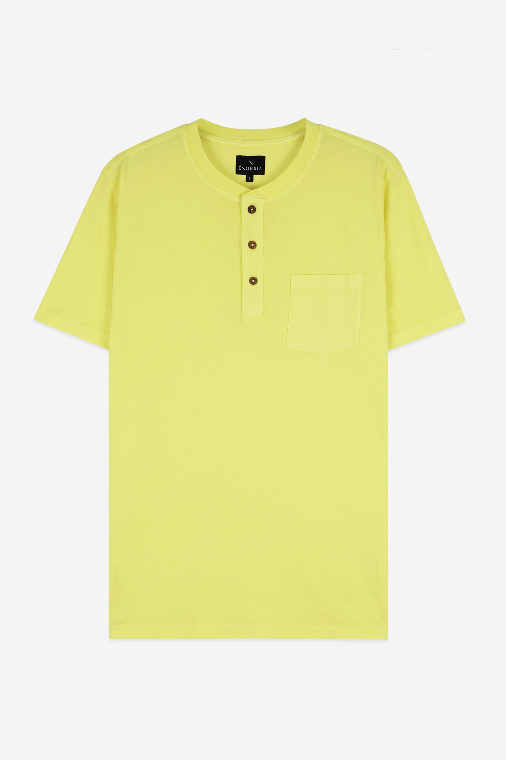 Short Sleeve Henley Washed Tee