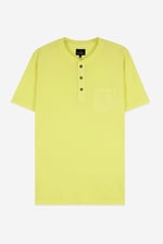 Short Sleeve Henley Washed Tee