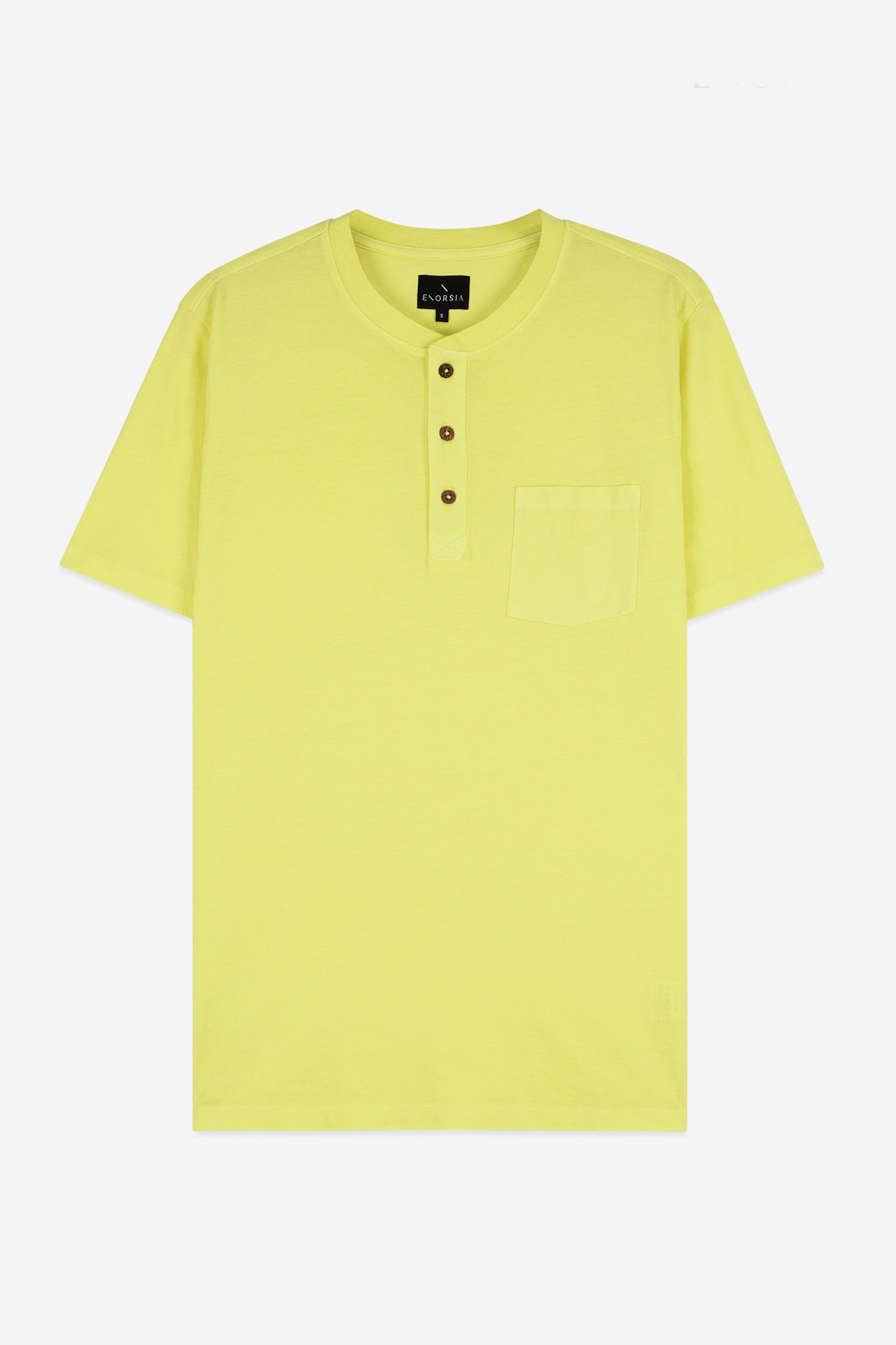 Short Sleeve Henley Washed Tee