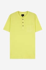 Short Sleeve Henley Washed Tee