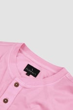 Short Sleeve Henley Washed Tee