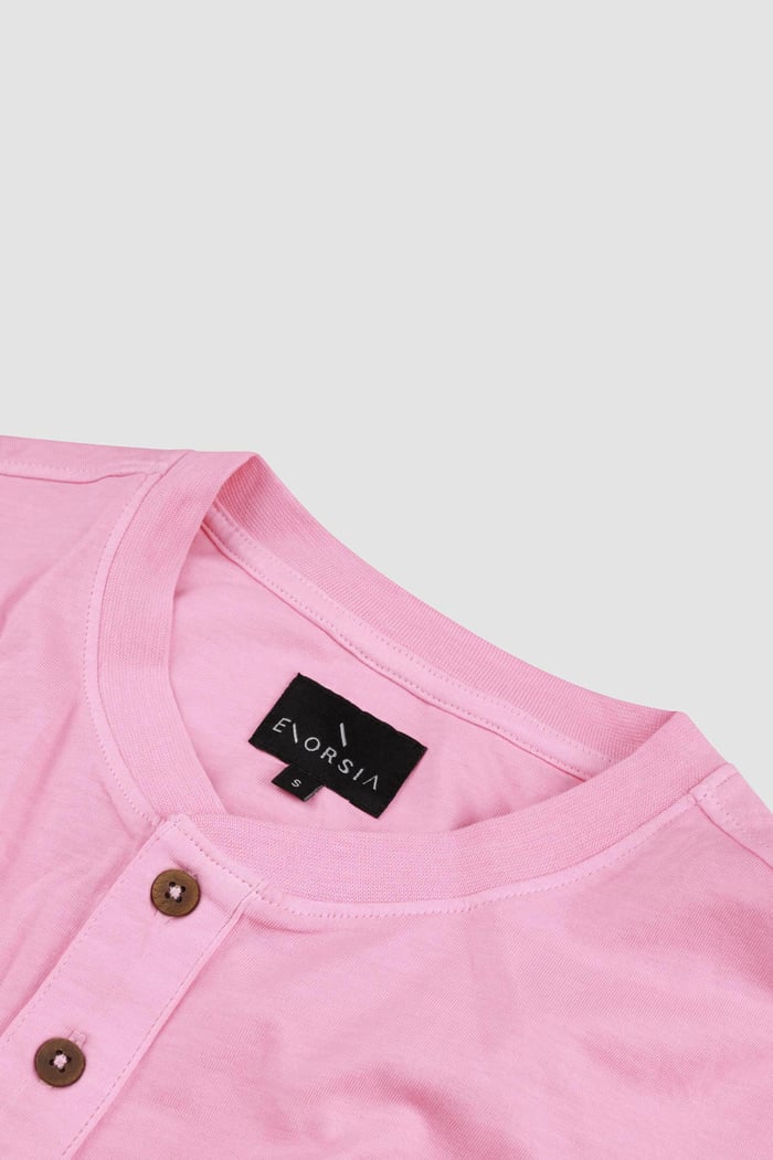 Short Sleeve Henley Washed Tee