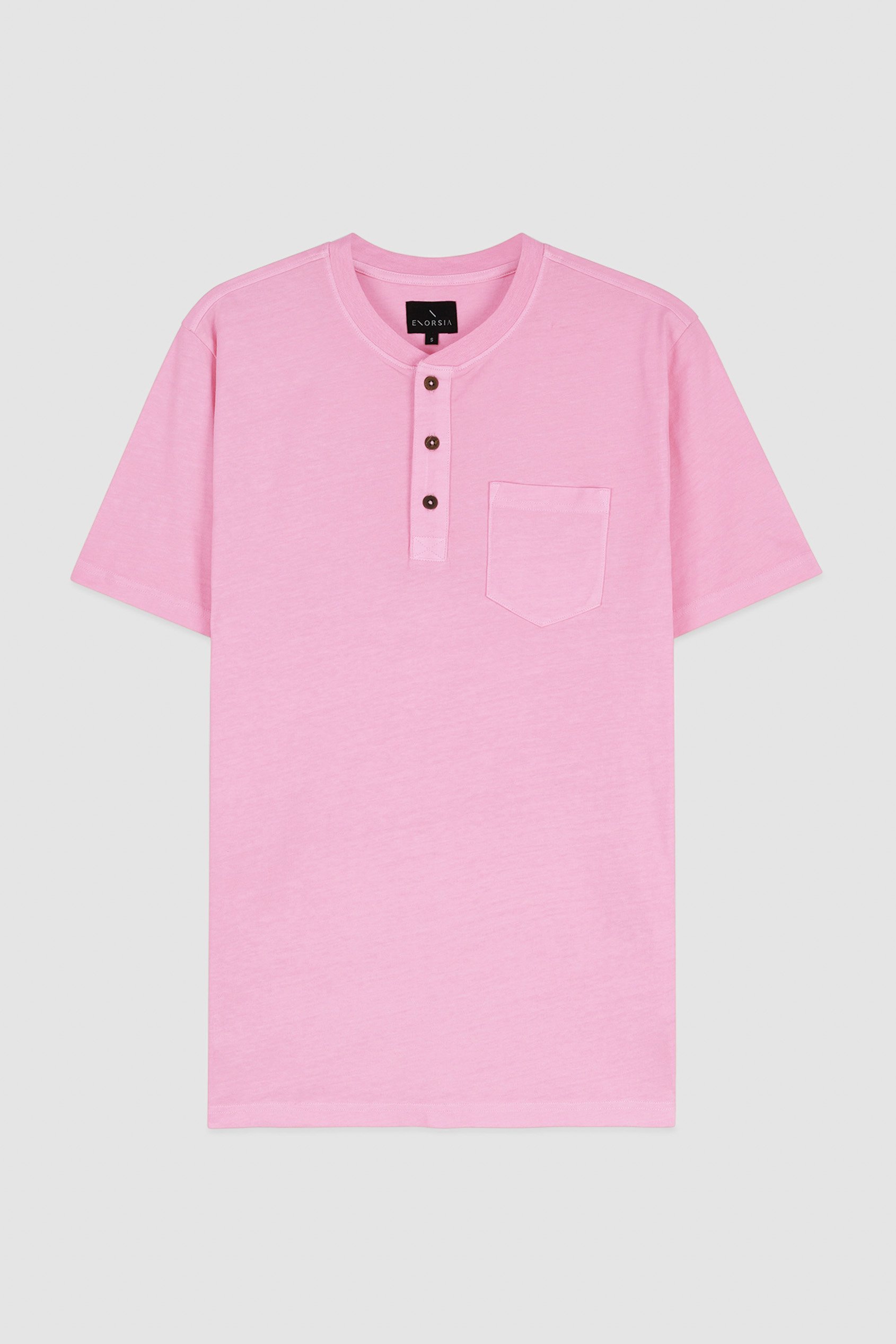 Short Sleeve Henley Washed Tee