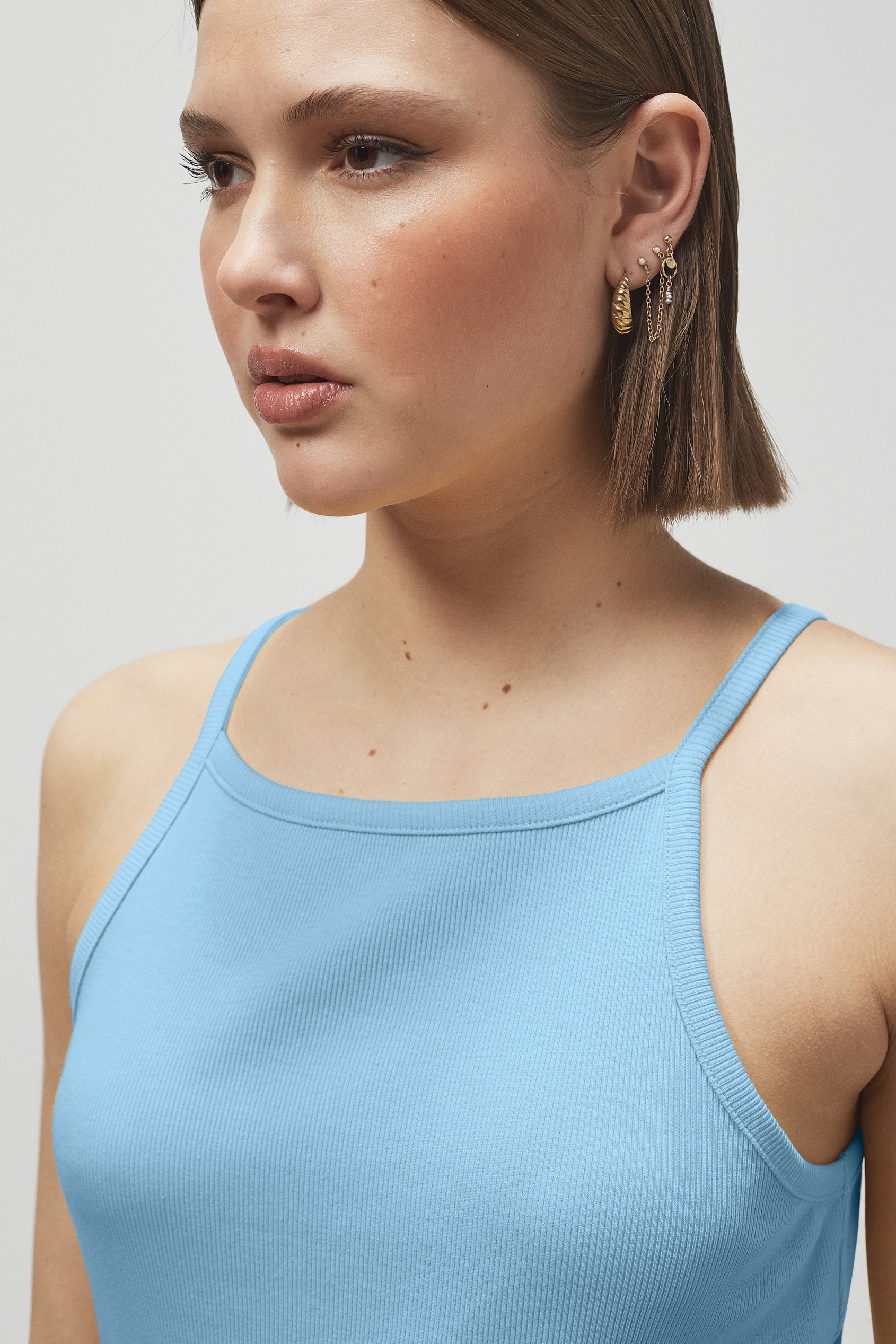 Square Neck Ribbed Cami