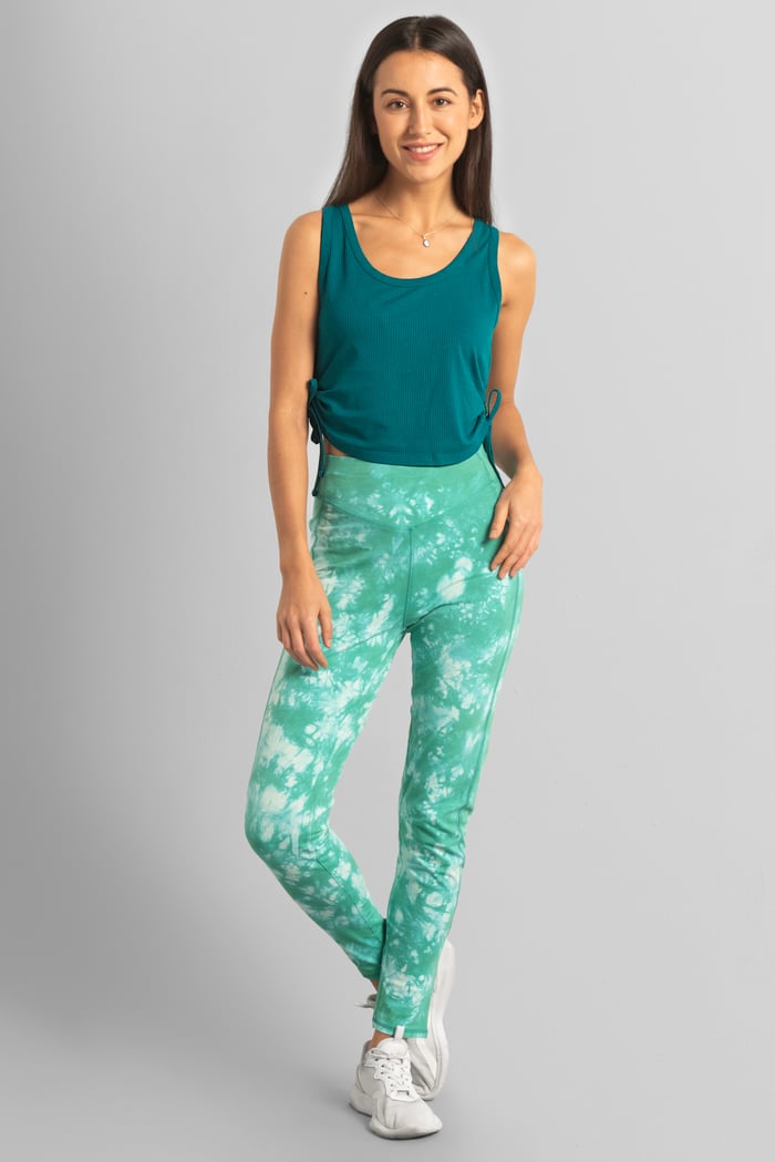 Ruched Rib Vest Tank Top