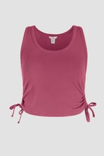 Ruched Rib Vest Tank Top