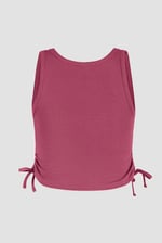 Ruched Rib Vest Tank Top