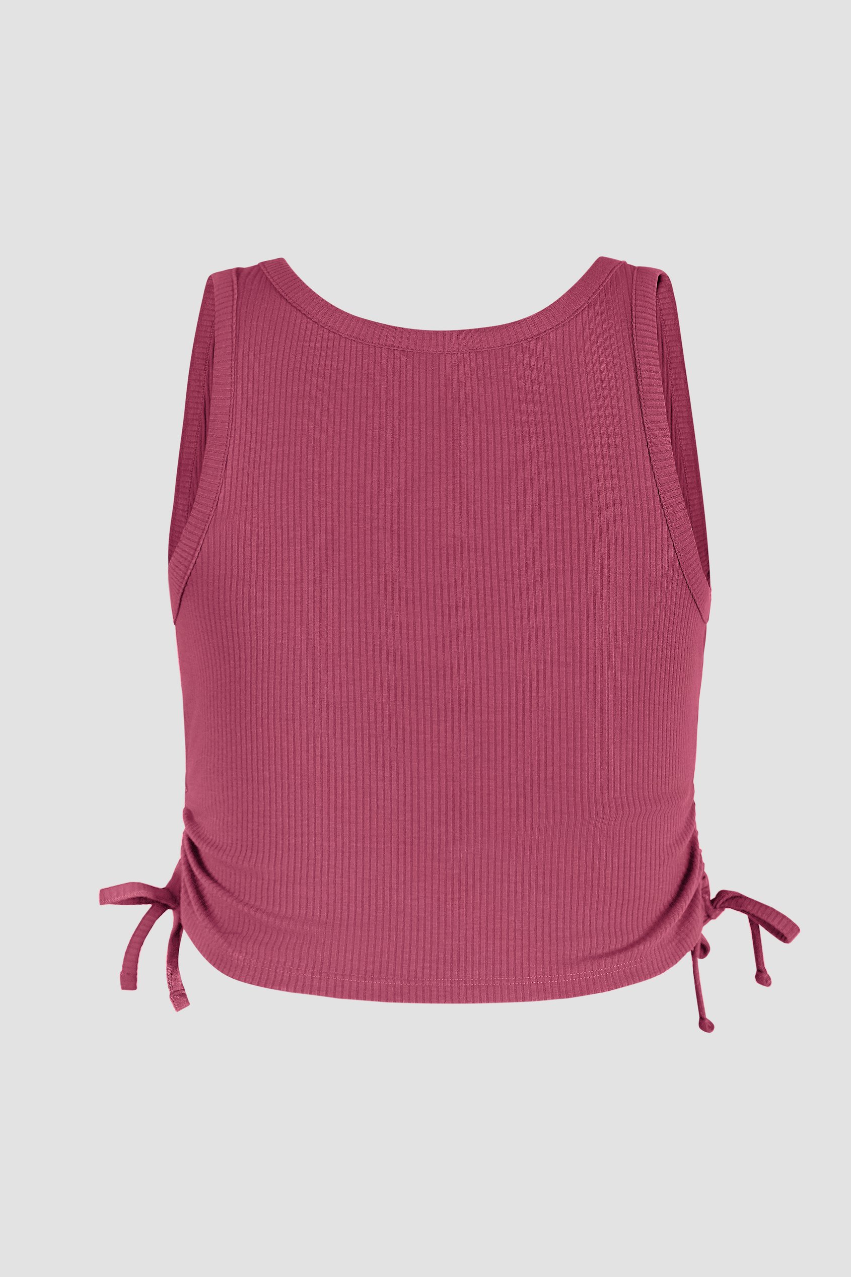 Ruched Rib Vest Tank Top