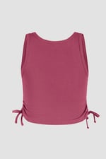 Ruched Rib Vest Tank Top