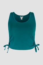 Ruched Rib Vest Tank Top