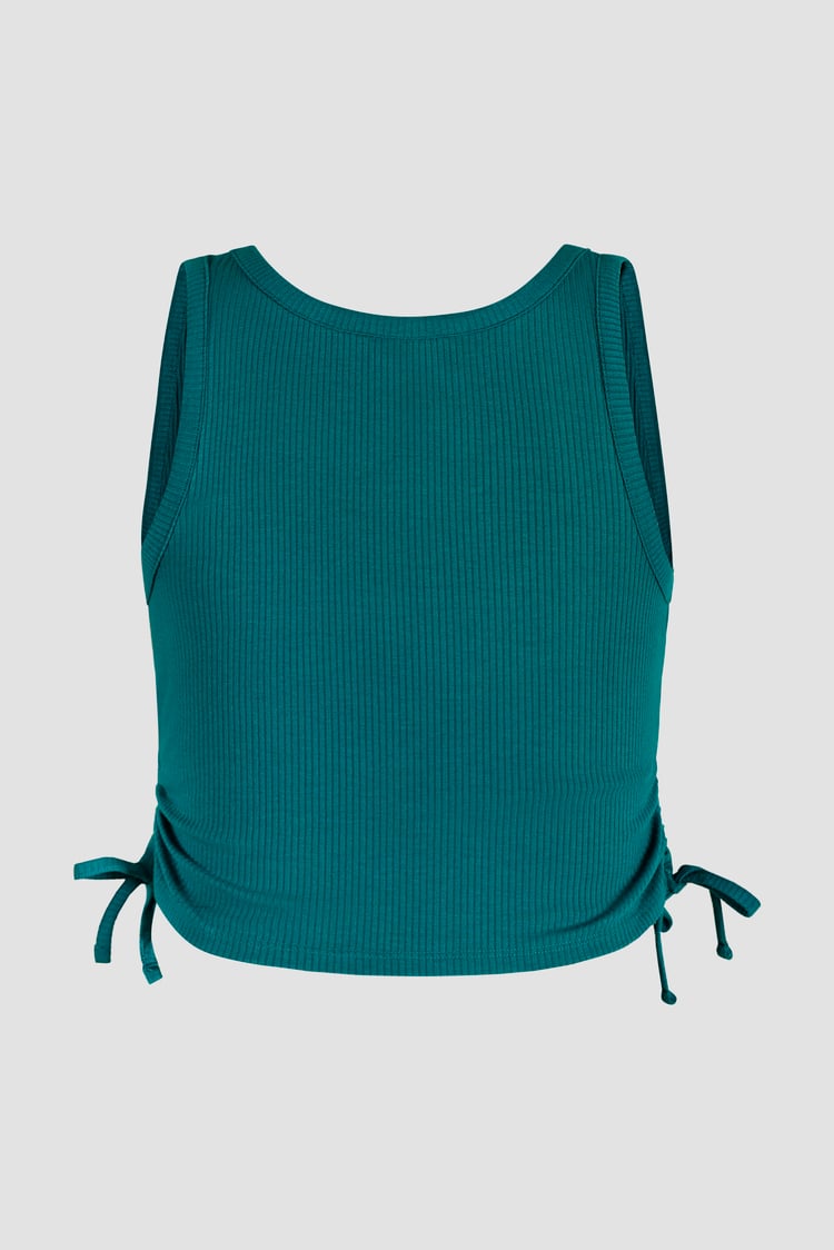Ruched Rib Vest Tank Top