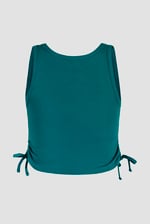 Ruched Rib Vest Tank Top