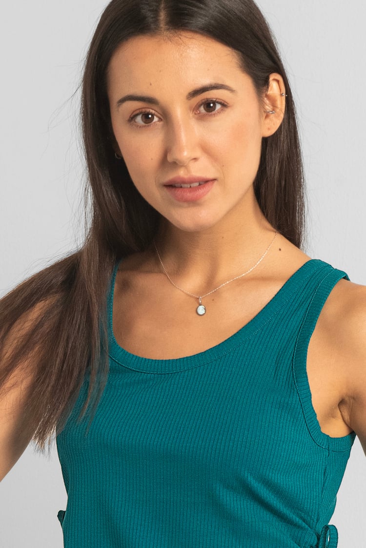 Ruched Rib Vest Tank Top