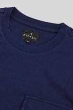 Mens Long Sleeve Indigo Washed T-Shirt