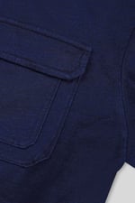 Mens Long Sleeve Indigo Washed T-Shirt