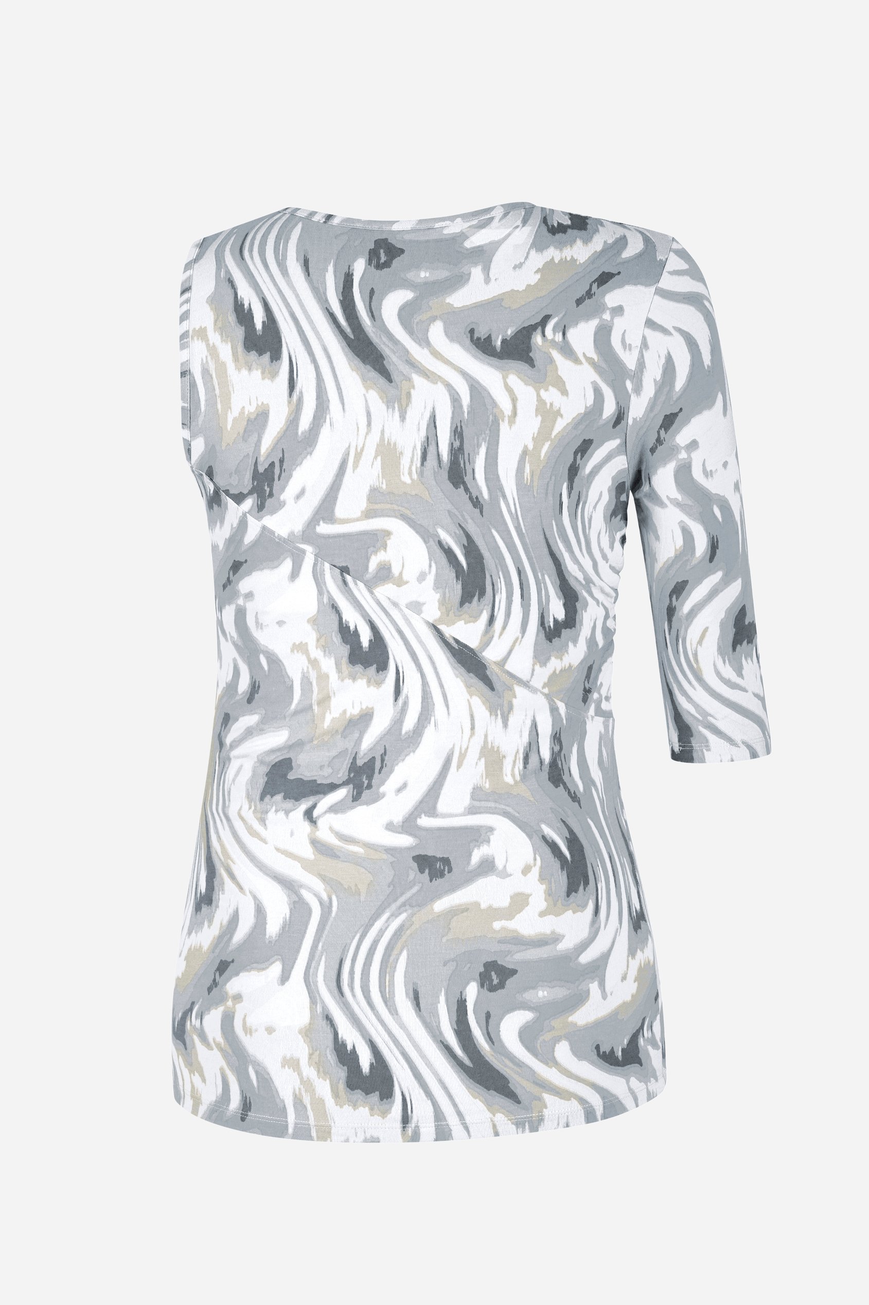 Womens One-Shoulder Fluid Printed Tops