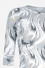 Womens One-Shoulder Fluid Printed Tops