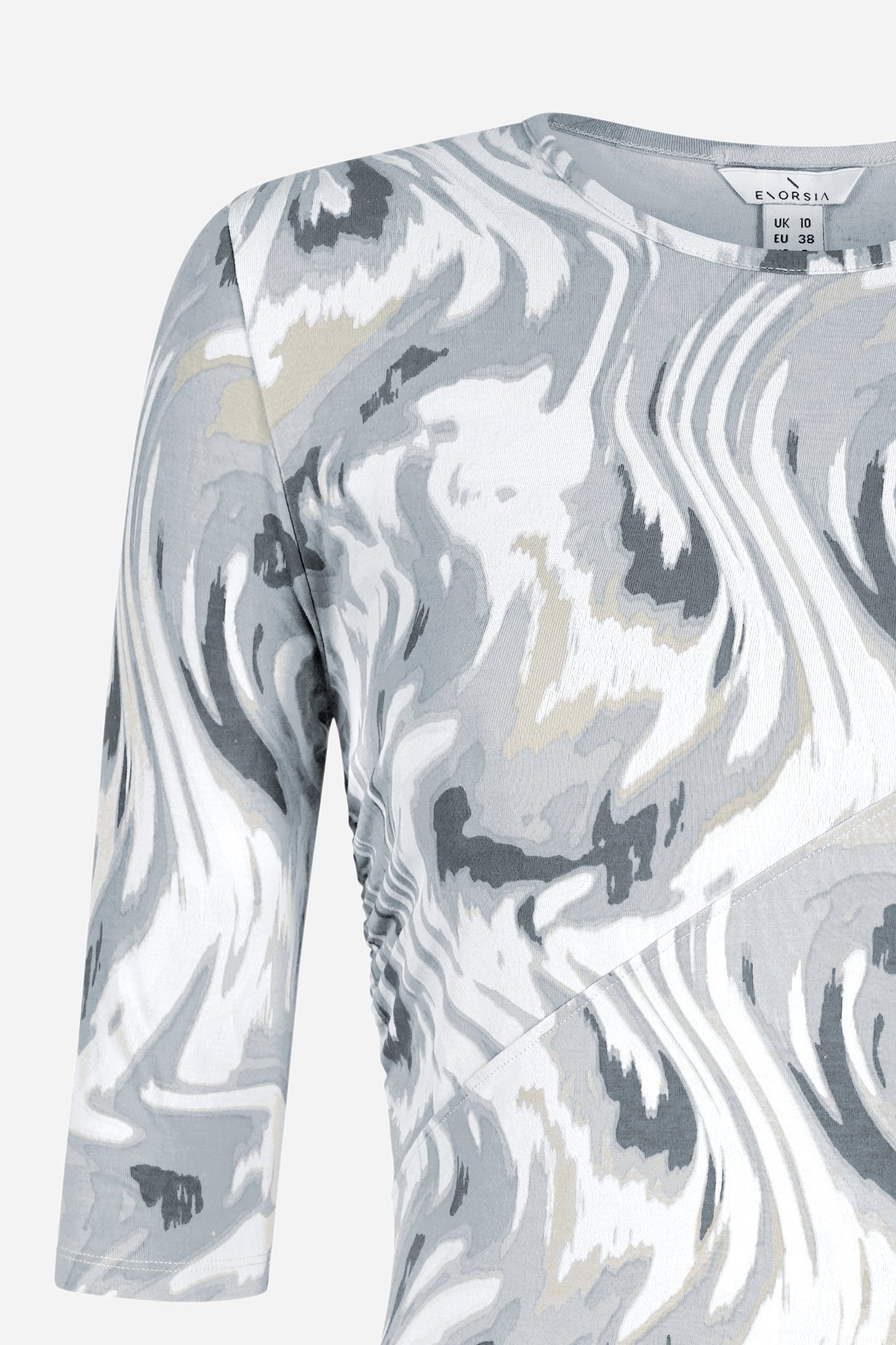 Womens One-Shoulder Fluid Printed Tops