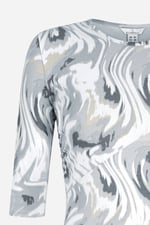 Womens One-Shoulder Fluid Printed Tops