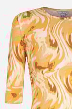 Womens One-Shoulder Fluid Printed Tops