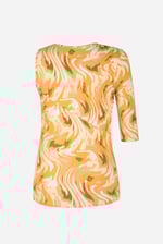 Womens One-Shoulder Fluid Printed Tops