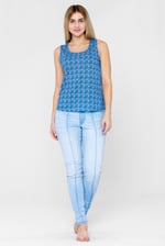 Wave Printed Vest Tank Top