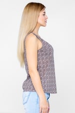 Wave Printed Vest Tank Top