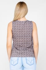 Wave Printed Vest Tank Top