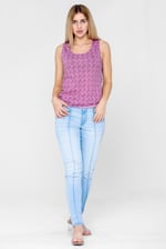 Wave Printed Vest Tank Top