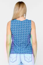 Wave Printed Vest Tank Top