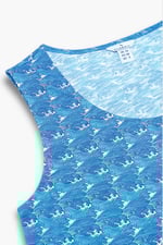 Wave Printed Vest Tank Top