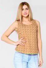 Wave Printed Vest Tank Top