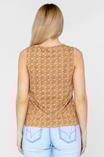 Wave Printed Vest Tank Top