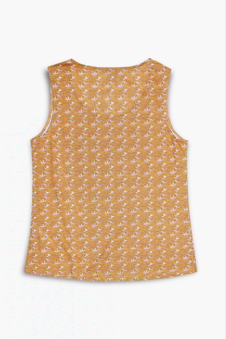 Wave Printed Vest Tank Top