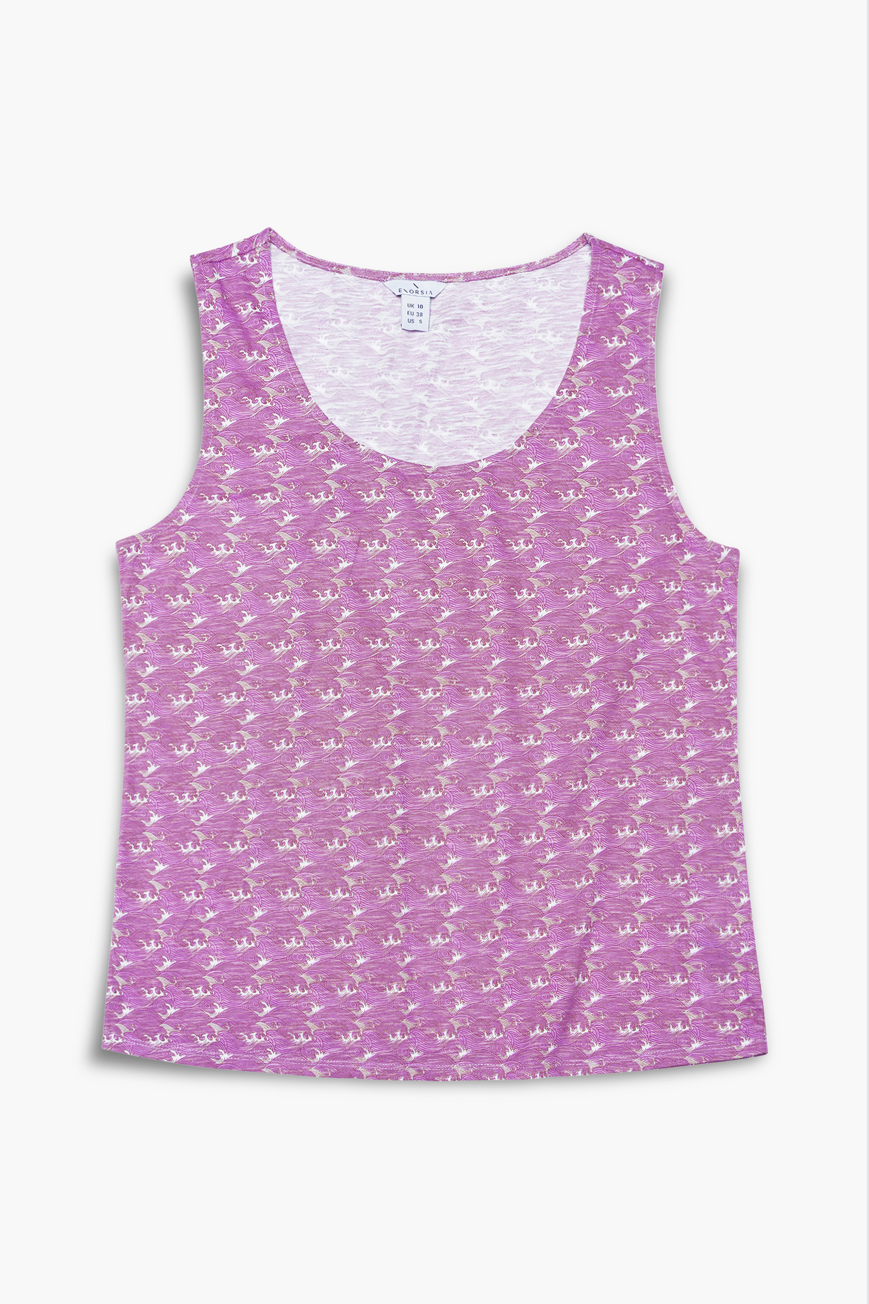 Wave Printed Vest Tank Top