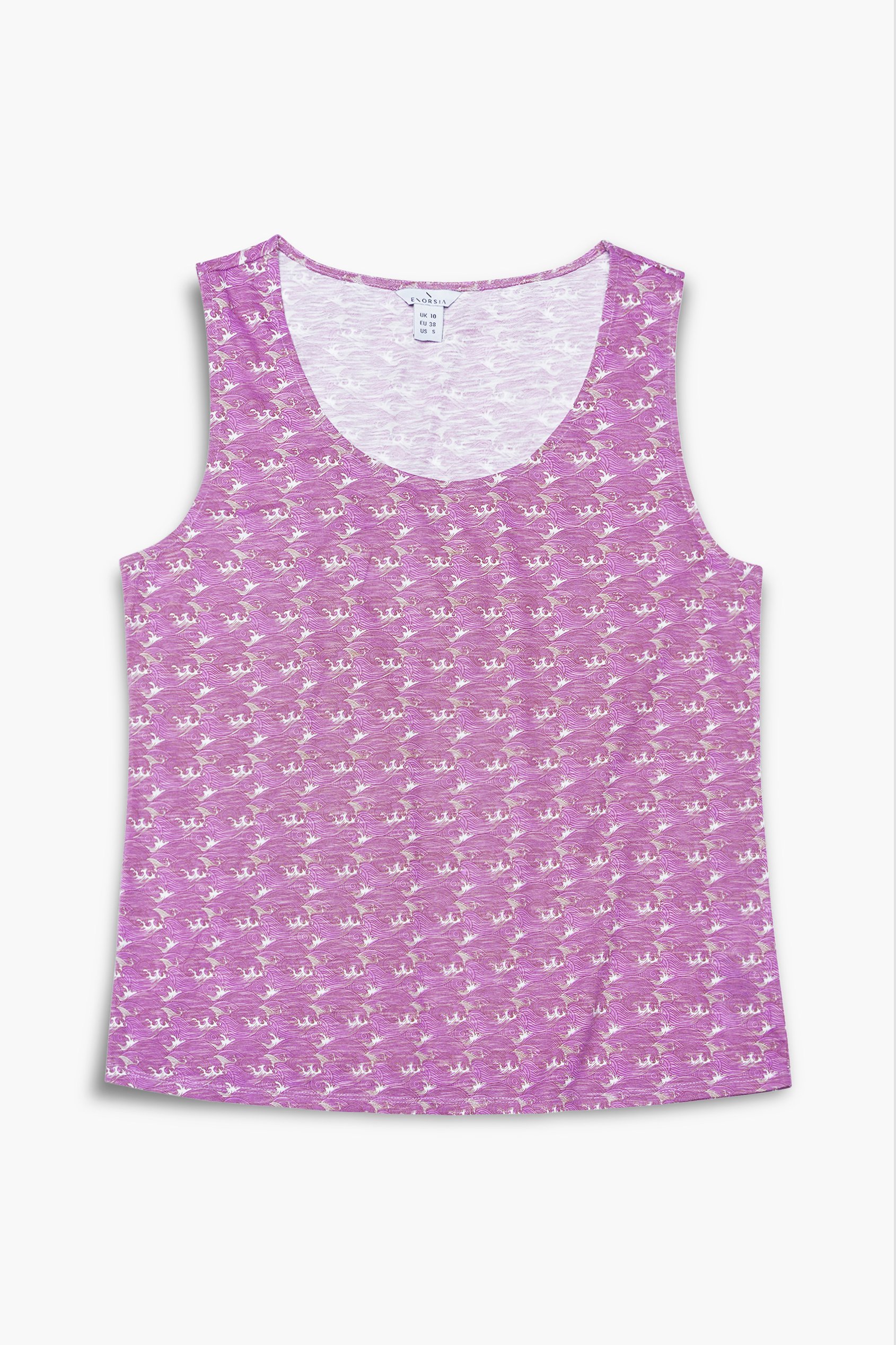 Wave Printed Vest Tank Top