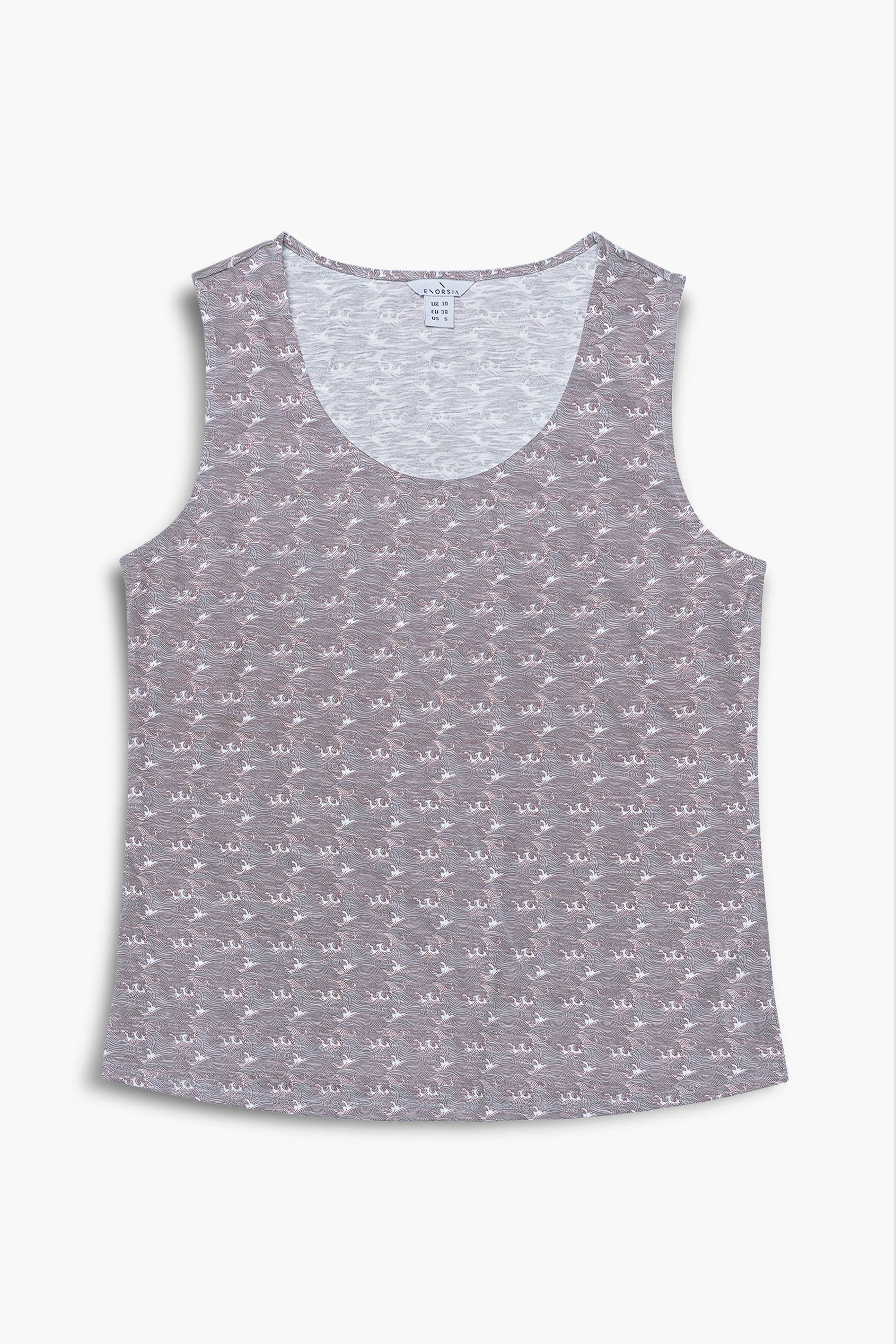 Wave Printed Vest Tank Top