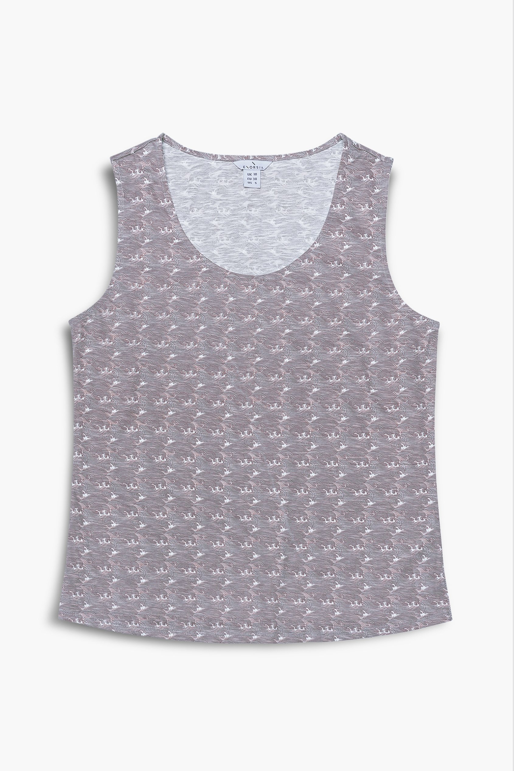 Wave Printed Vest Tank Top