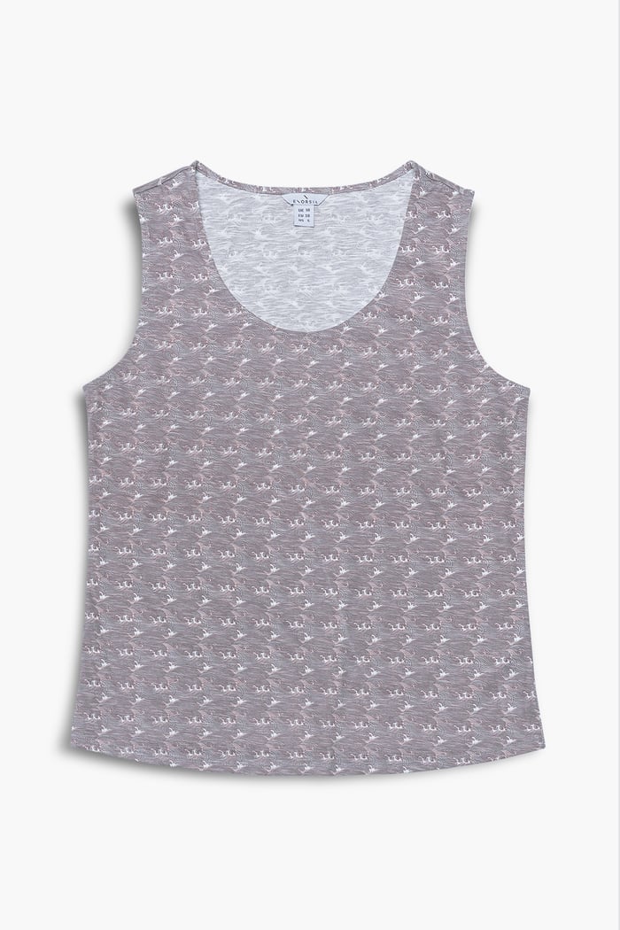 Wave Printed Vest Tank Top