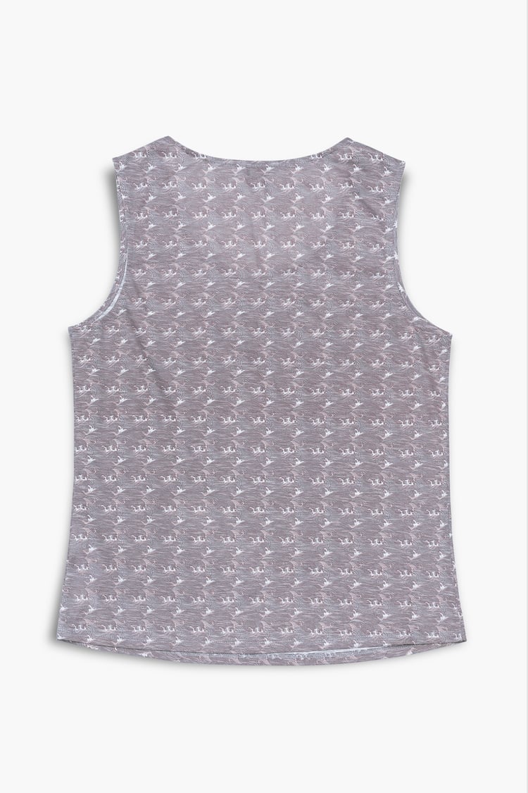 Wave Printed Vest Tank Top