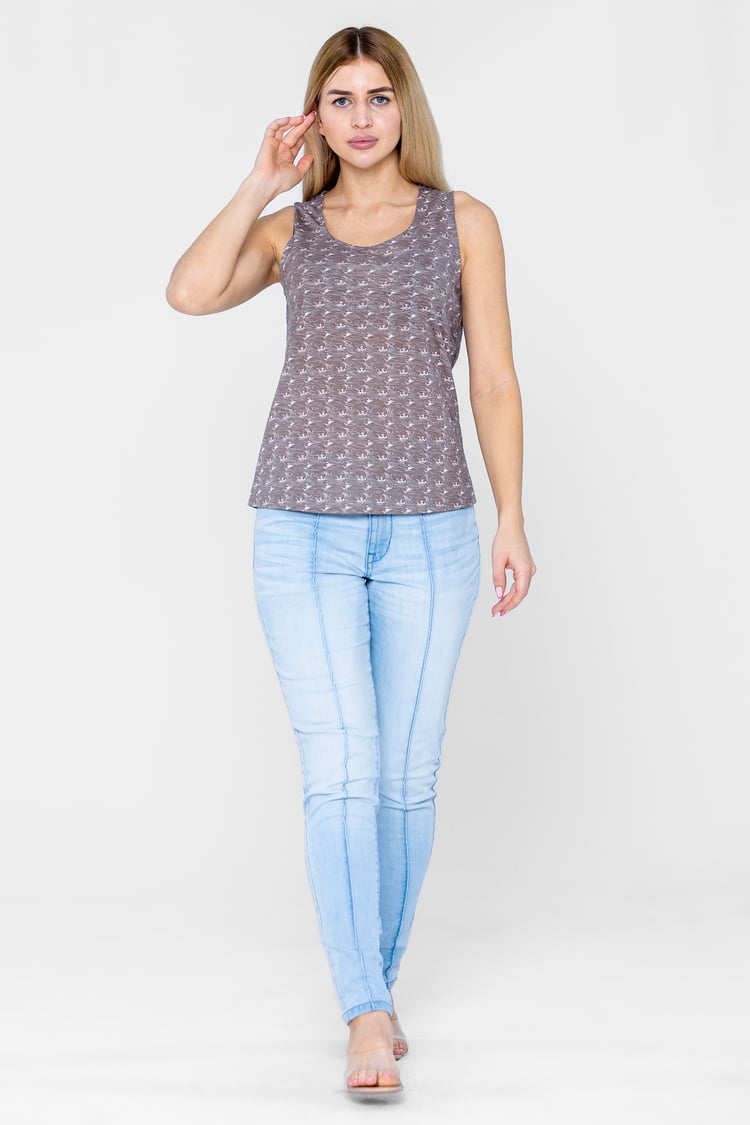 Wave Printed Vest Tank Top