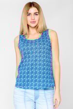 Wave Printed Vest Tank Top