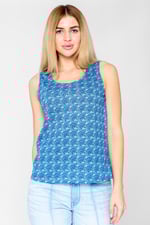 Wave Printed Vest Tank Top