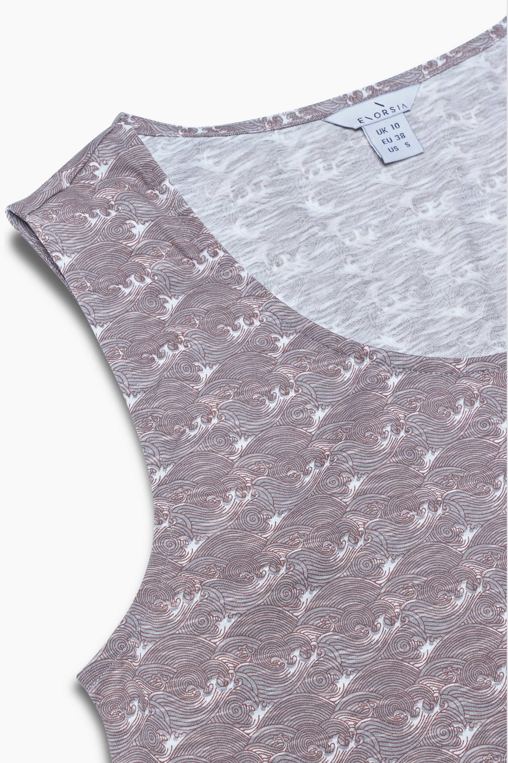 Wave Printed Vest Tank Top