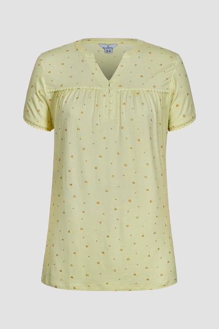 Pink Golden Printed cap sleeve Jersey tops