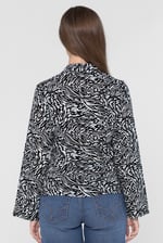 Tie Open Front Viscose Blouse