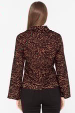 Tie Open Front Viscose Blouse