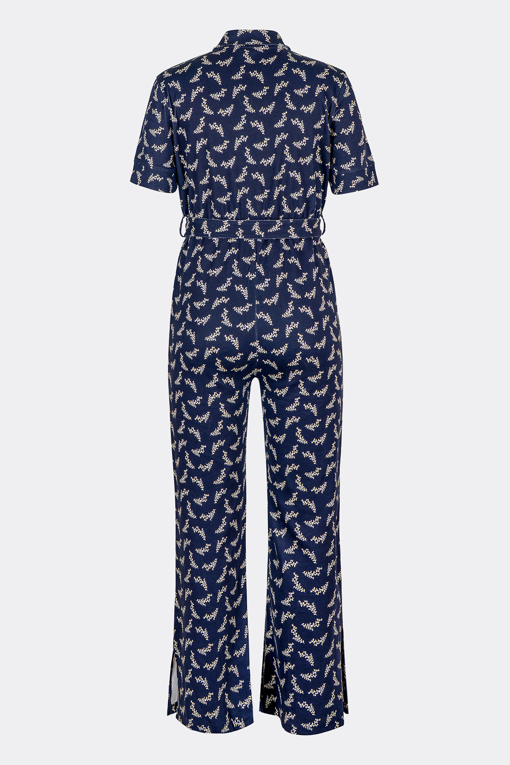 Womens Zip Through Wide Leg Jumpsuit