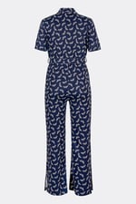 Womens Zip Through Wide Leg Jumpsuit